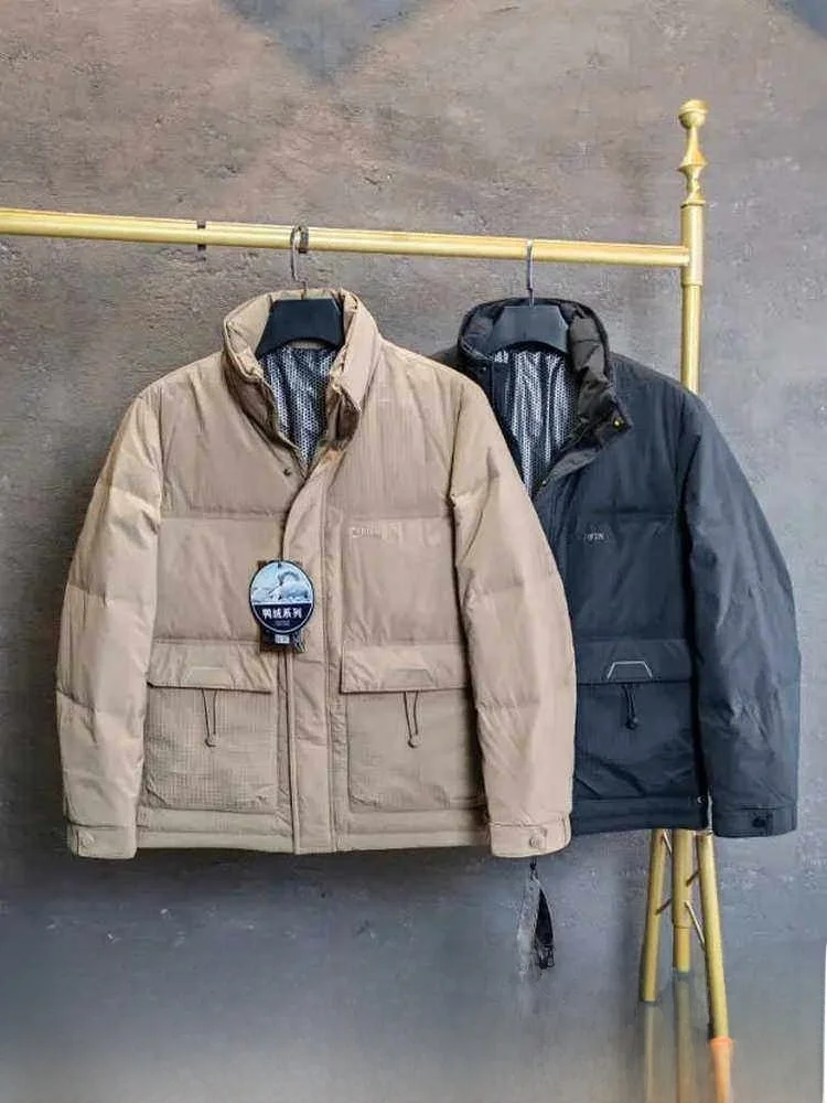 

Men's Faionable Stand Collar down Jaet 90 Du down Thermal Reflection All-Match Autumn Winter Thiened Outdoor Sle