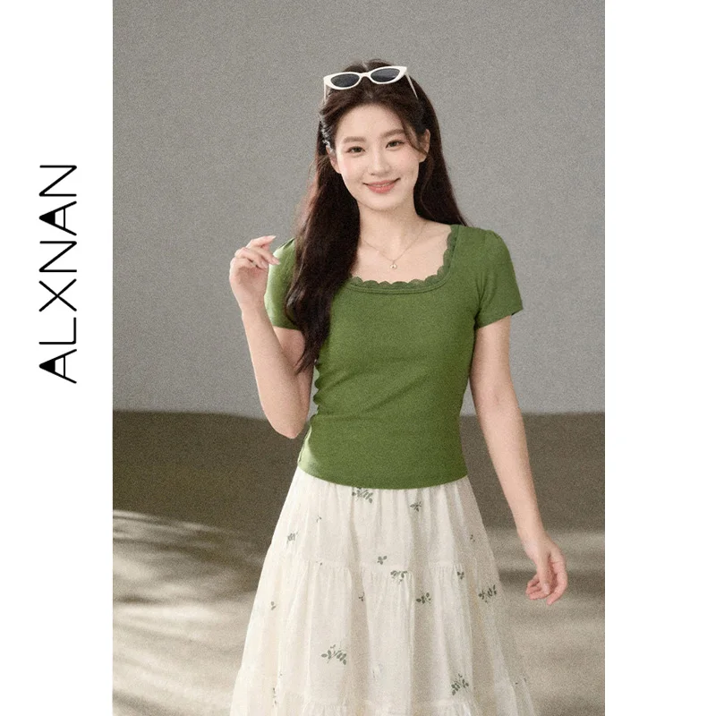 ALXNAN Plus Size Women's Skirt High Waist A-line Elegant Long Skirts 2026 Fall Elegant Fashion Holiday Female Clothing D662877