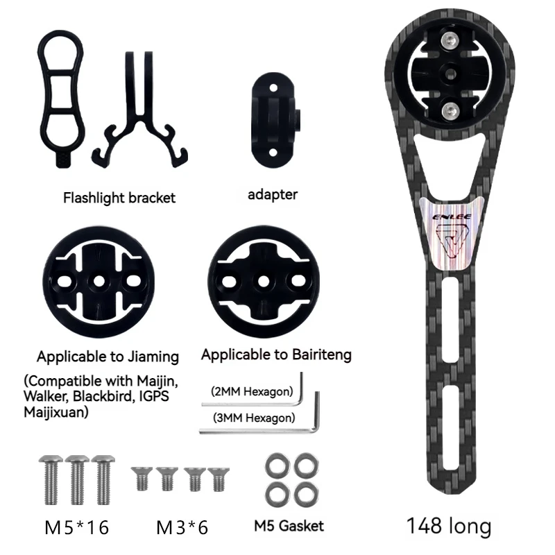 ENLEE Bicycle Carbon Fiber Bracket Stopwatch Speedometer Mount Holder For Compatible with Maijin Walker Blackbird IGPS Maijixuan