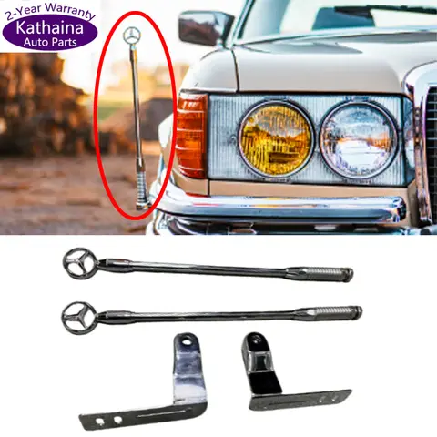 Kathaina chrome flag rod parking bar parking pole flag pole Guide pole For Mercedes Benz W140 W123 W124 W201 W202 W126 w118