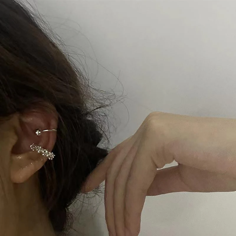 Pendientes minimalistas sin perforación para mujer, aretes de cartílago falso, joyería de moda