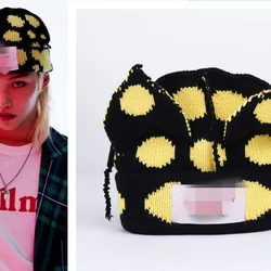 Felix-Chapeau d'oreille de chat en laine, Idol Boy Group, Accessoires périphériques, Même style, Style japonais et coréen, Populaire