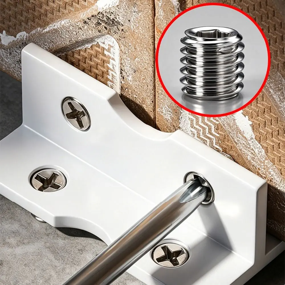 Aluminum Alloy Adjustable Support Leg Bracket Heavy Duty White Glass Tile Fixing Clip Rust Resistant Waterproof
