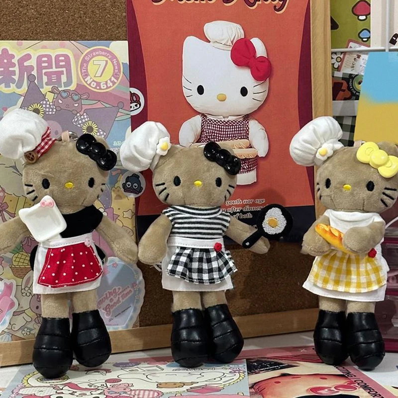 

Cute Anime Long Legs Hello Kitty Plush Doll Stuffed Toy Keychain Pendant KT Cat Bag Hang Ornaments Kid Ragdoll Girly Gift