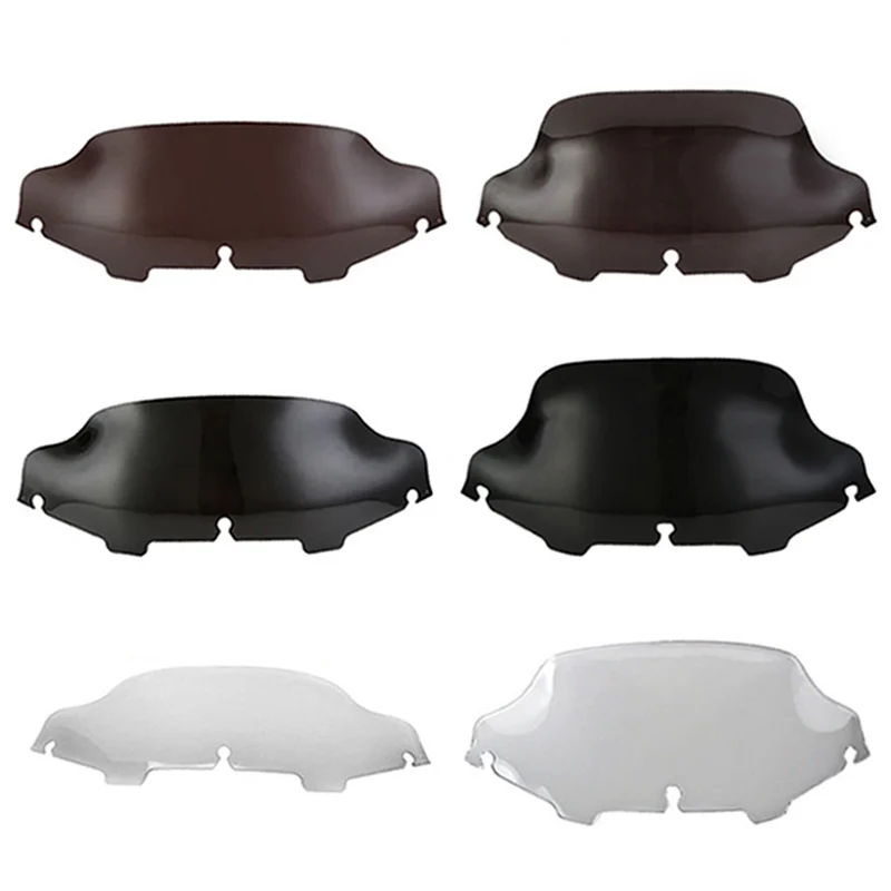 

8" 6" Motorcycle Accessory ABS Plastic Windshield For Harley Touring Electra Glide FLHT FLHTCU Ultra CVO Street Glide 1996-13