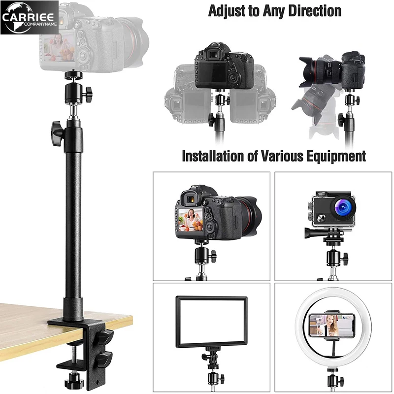 C Clip Stand Removable Telescopic Support Stand for Video Make-up Living Universal Mobile Camera Tripod Stand Light Stand