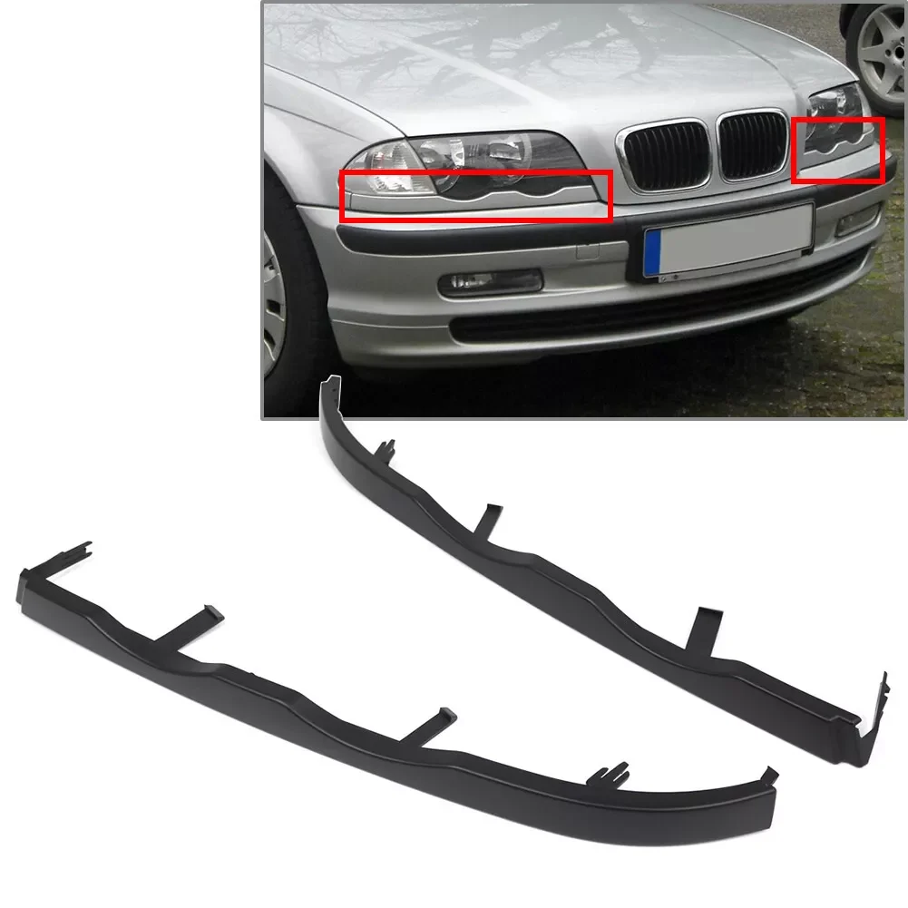 Cubierta de moldura de faro delantero de alta calidad para BMW E46 316i 318i 320i 323i 325i 328i 330i 330Xi 325i 325Xi 1998-2001