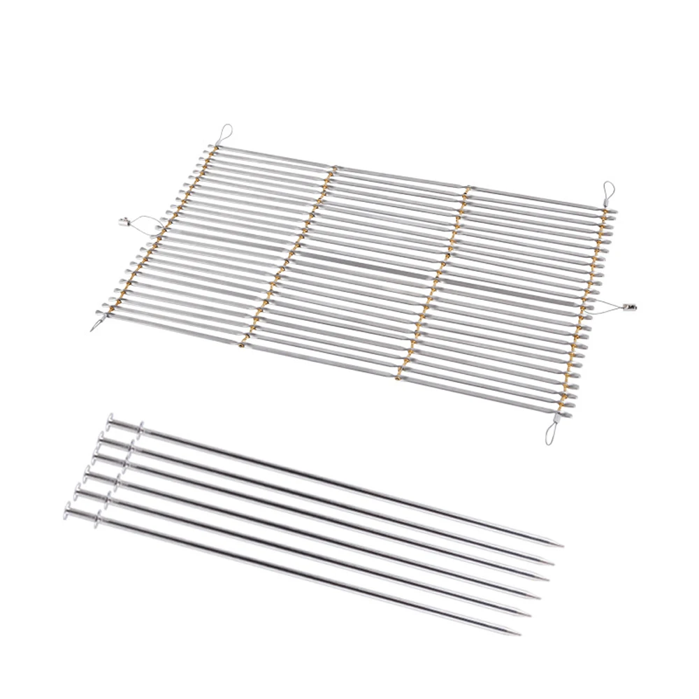 

Stainless Steel Picnic BBQ Grill Barbecue Grill Tool Outdoor Camping BBQ Rack Simple Easy Folding Grill Bracket CookingAccessory