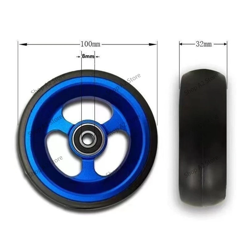 4 Inch Front Caster Wheels for Light Sports Wheelchair, Replacement Roll Wheel