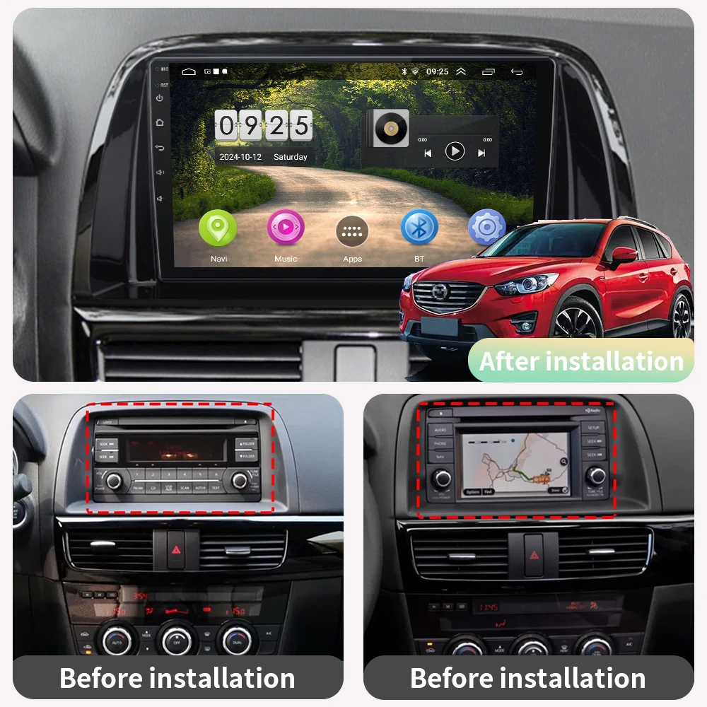 8GB+128GB Android 13 radio For Mazda CX5 CX-5 2012 2013 2014 2015 Car stereo Multimedia Player Carplay Auto GPS Navigation 2DIN - Image 2