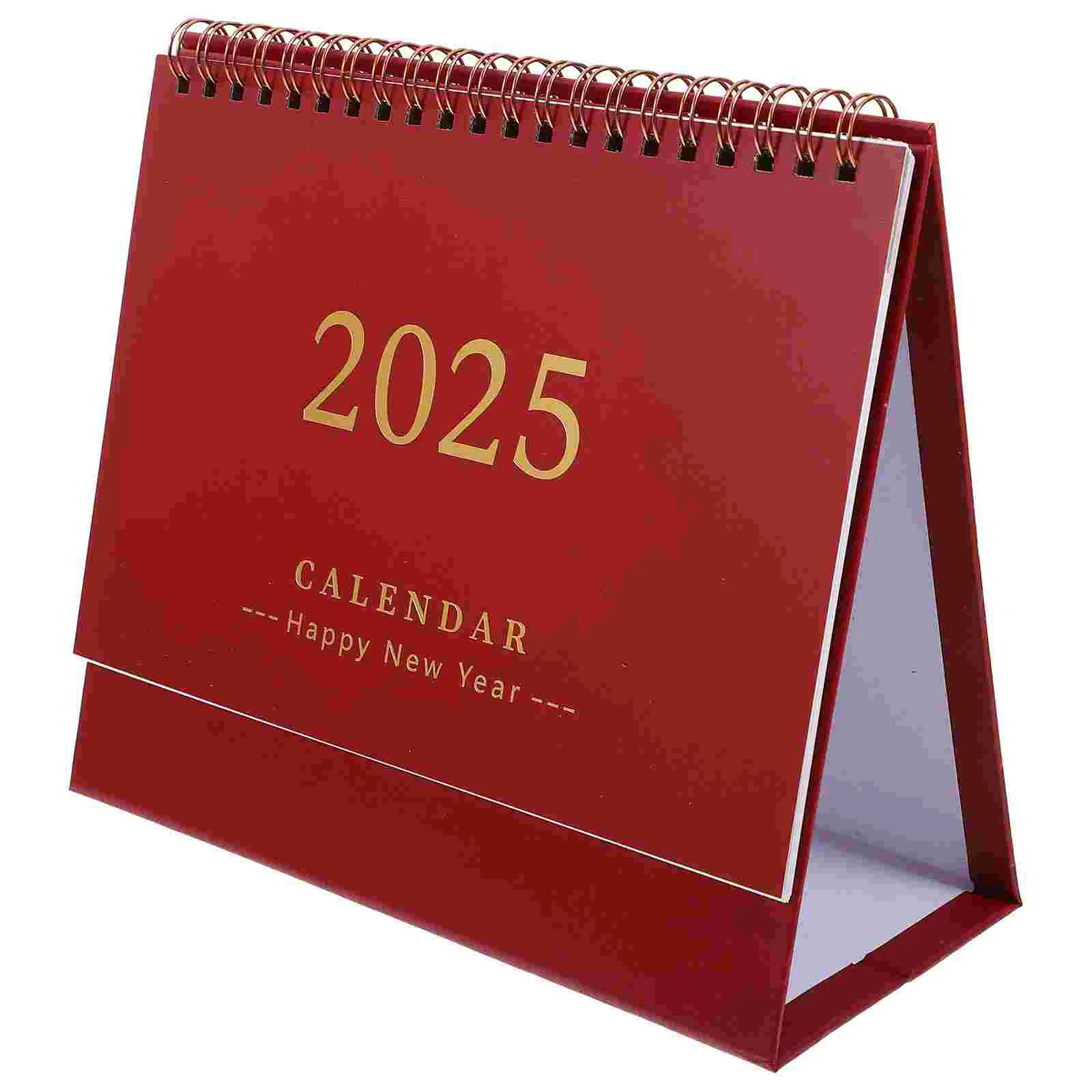 Imagem -04 - Calendário de Mesa Mês Decorativo Pequeno Espiral Relógio Digital Mini 2024 Papel Decorações de Mesa de Escritório 2025