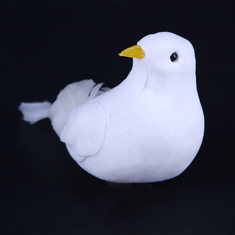 Ornaments Party Decor Craft Artificial Foam Foam Feather Craft Birds White Birds Decorations Wedding