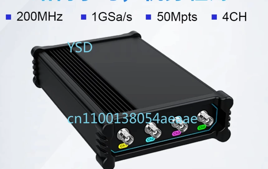

VTO2004 200MHz bandwidth, 4 channels, 1GSa/s sampling rate, and 50Mpts memory
