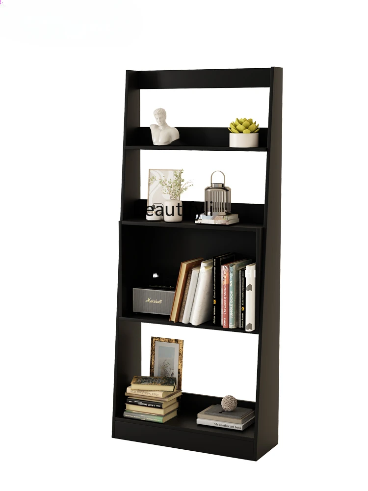 Nordic Bookshelf Mid-Ancient Storage Rack Hallway Display Cabinet Floor Bookcase Magazine Rack