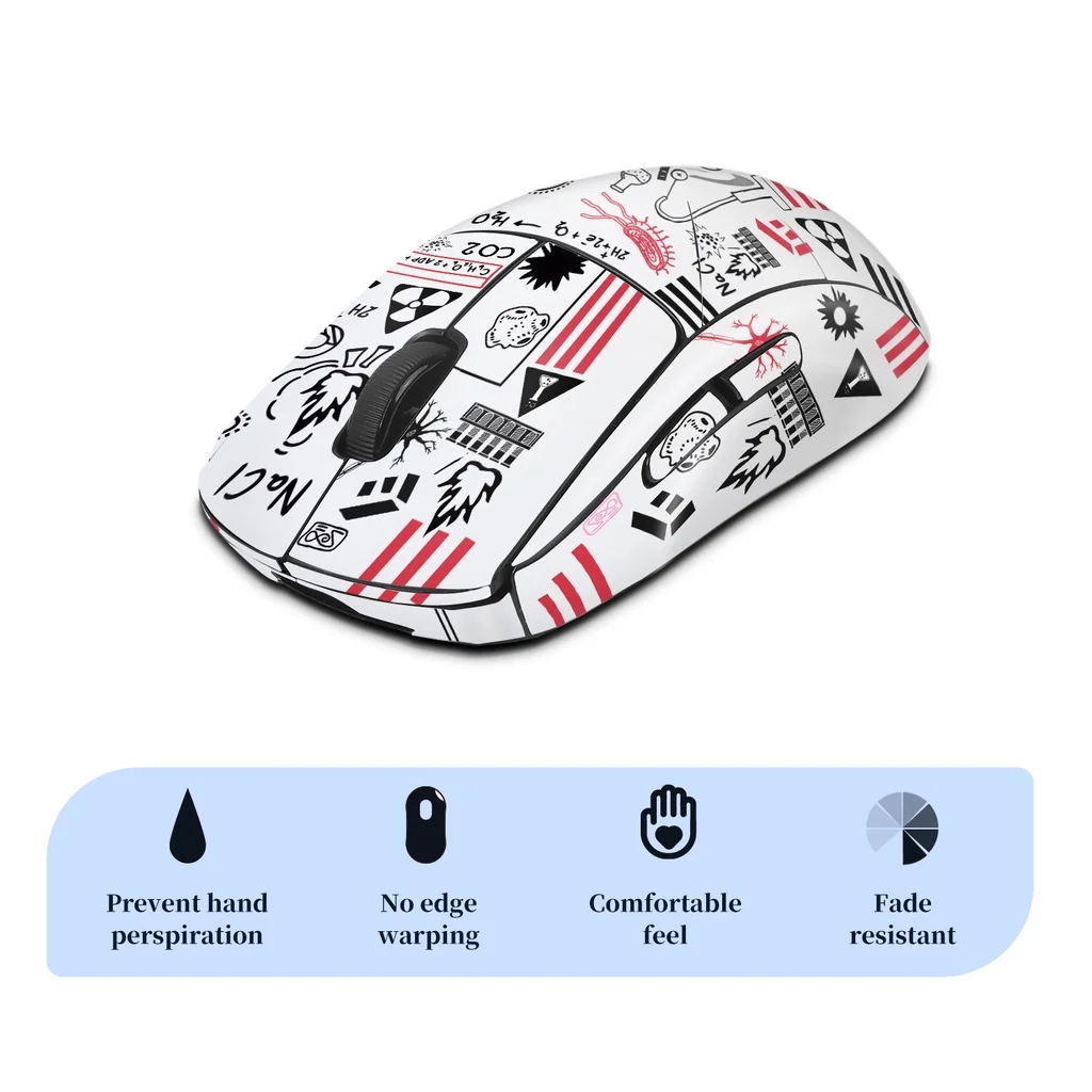 Mouse sticker for Logitech G Pro Wireless / G PRO X SUPERLIGHT Colourful all-inclusive skins Water and dust resistant film