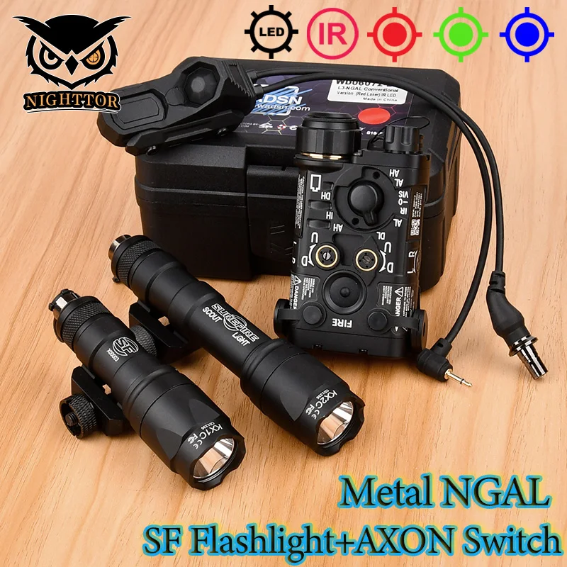 

WADSN Metal Tactical NGAL LED Scout Light IR Aiming Red Dot Green Blue High Power Indicator M300 M600 Flashlight For 20mm Rail