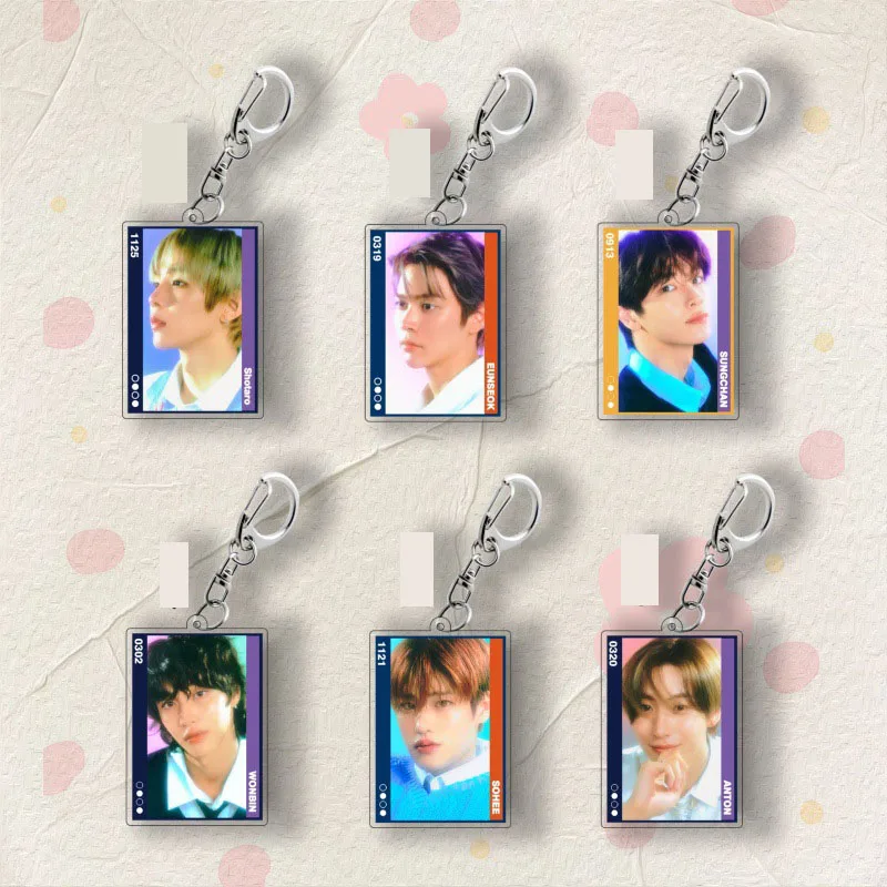 KPOP RIIZE Keyring HOTARO EUNSEOK SOHEE SEUNGHAN ANTON Member Photo Hang Tags Acrylic Keychain Bag Pendant Accessories Fans Gift