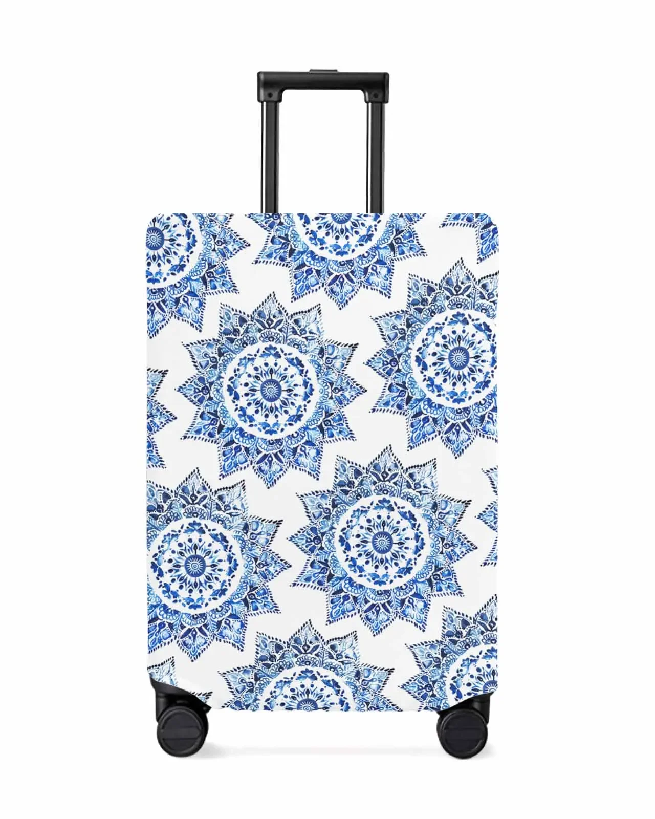 Hand Drawn Watercolor Texture Stretch Suitcase Protector Baggage Dust Case Cover For 18-32 Inch Travel