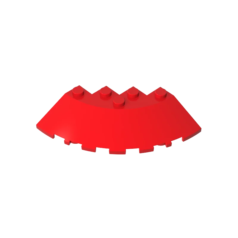 Gobricks 1 stuks MOC baksteen ronde hoek 6 x 6 met 33 °   Helling- en facetaansnijding compatibel met 95188 bouwstenen onderdelen kinderspeelgoed