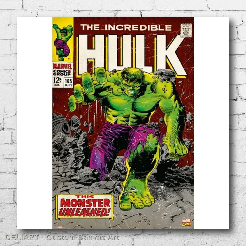 

HULK - COMIC Canvas Poster Custom Size Available Room Decoration Home Decor Wall Art