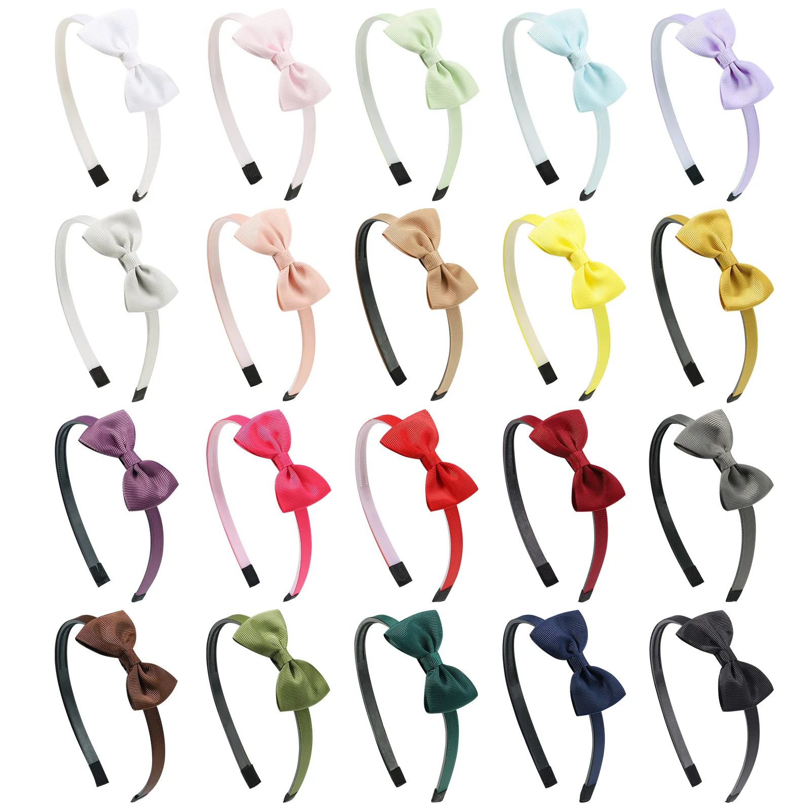 6 pièces nouveau bandeau de couleur unie ruban à la main nœuds de cheveux bandes de cheveux pour filles mignon enfants enfants bébé cheveux accessoires cadeaux