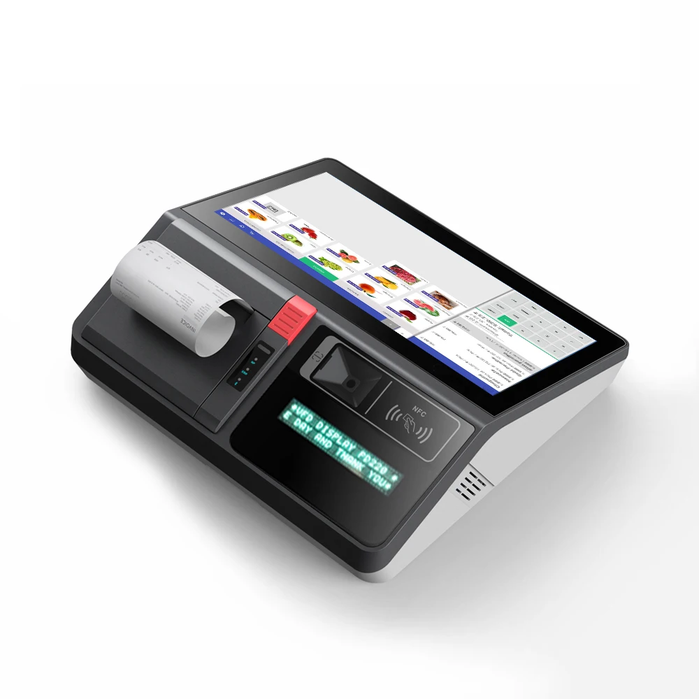 Restaurant Tablet Touch Screen Windows Android Food Ordering Machine All in One POS Systems Terminals with Scanner & Printer