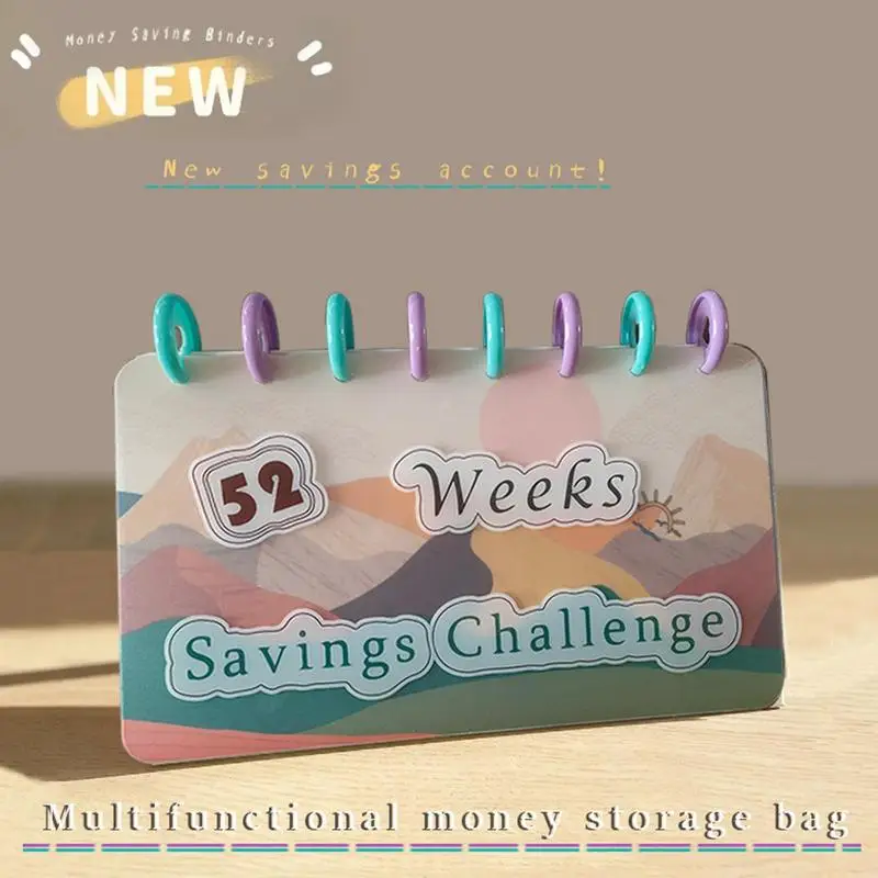 

Budget Book 52 Week Binder Saving Challenge Reusable Cash Planner Envelope Fun Money-Saving Organizer Cash Stuffing And Savings