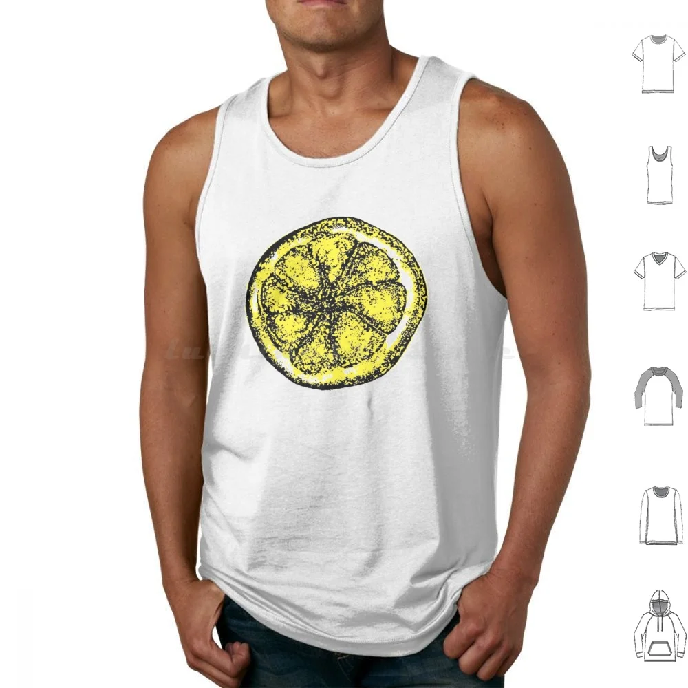 Yellow Lemon Tank Tops Print Cotton The Stone Roses Sale The Stone Roses The Stone Roses Galaxy The Stone Roses Discount