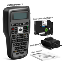 Portable Printer E1000 Pro Handheld Label Maker Labeller for Industrial Labeling Jobs Compatible for Brother TZe-231 Label Tape