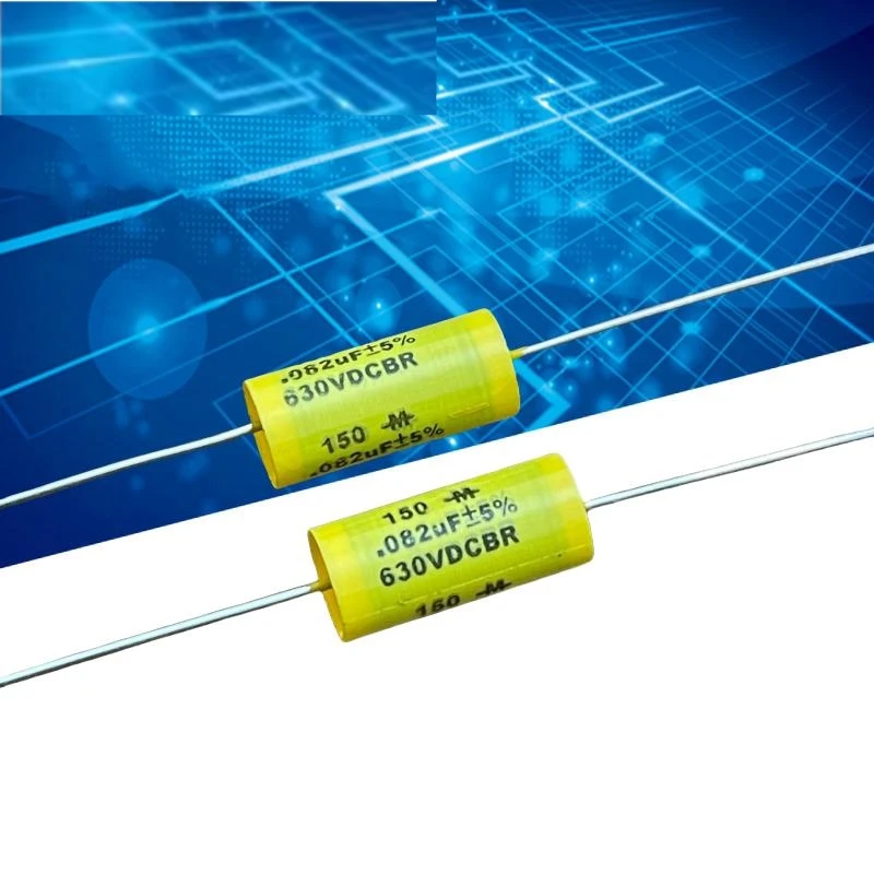 10PCS 150M 0.082UF 630V 823J 8.5X18.5MM thick copper pin audio pole capacitor