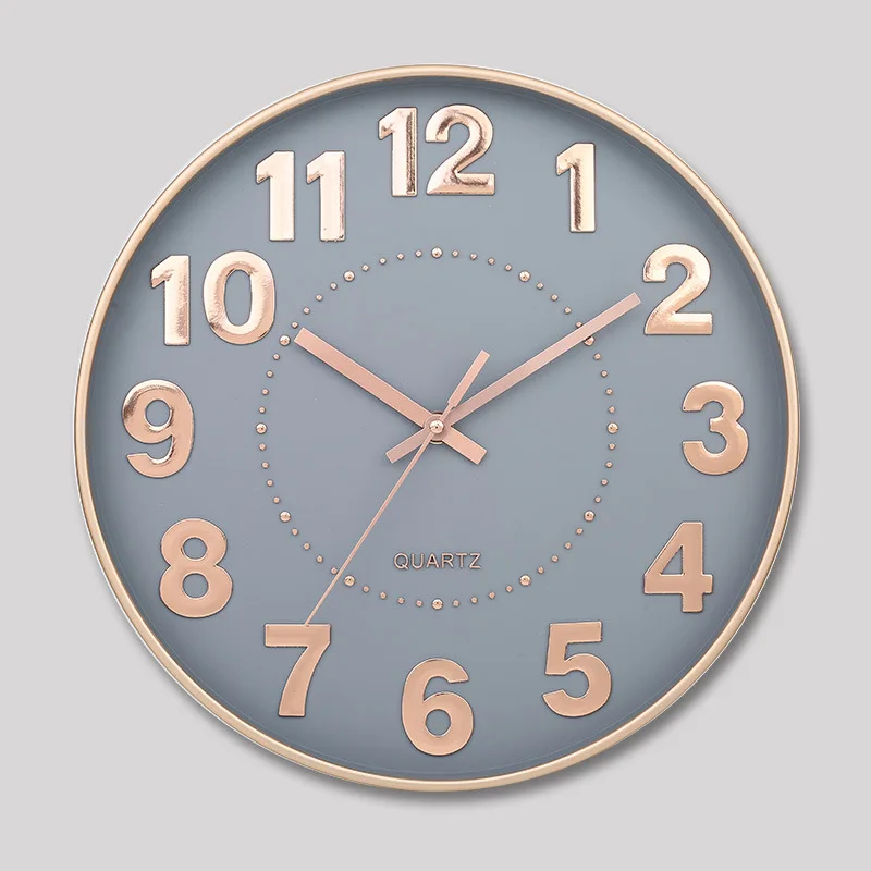

12 Inches Living Room Wall Clocks Table Digital Nordic Hands Wall Clocks Minimalist Plastic Home Decor Horloge Murale MHBGZ