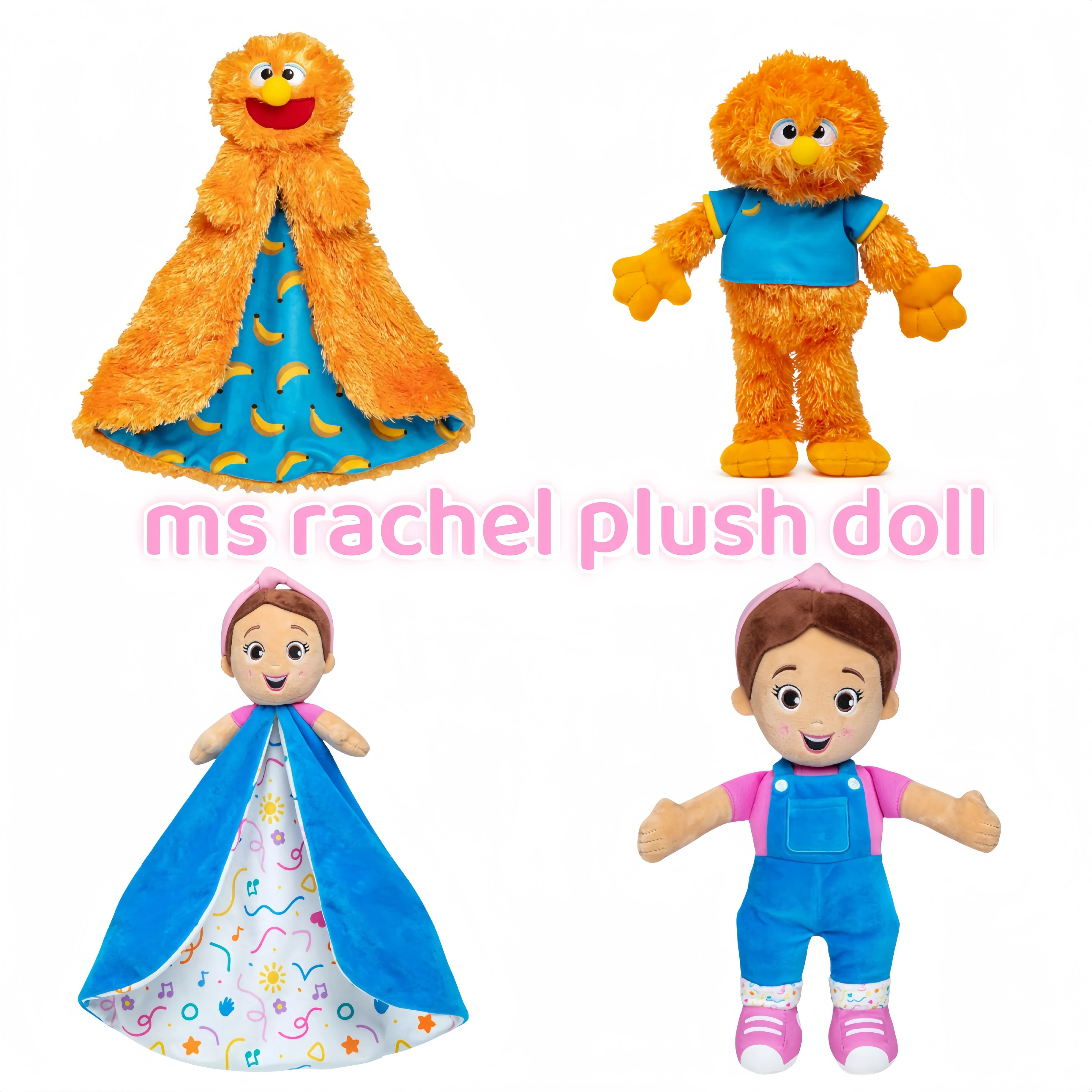 New Ms Rachel Plush Doll 30cm Cate Anime Figure Cartoon Plush Blanket With Music Plushie Dolls Pillow Decor Puzzle Girl Toy Gift