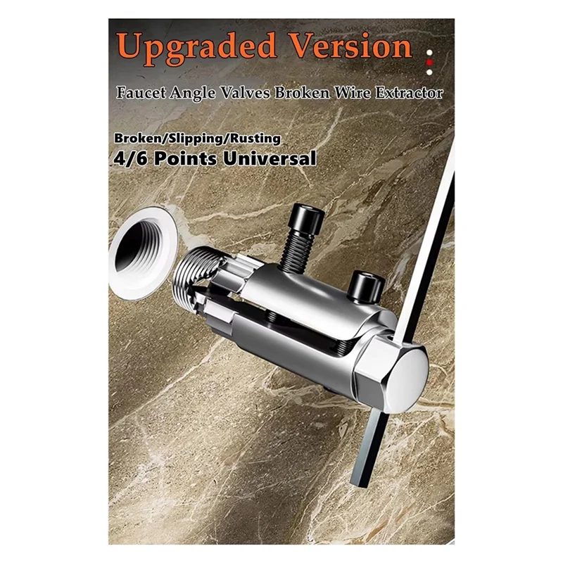 AS60-صنبور زاوية صمامات الضرر المسمار النازع كسر سلك الشريحة الأسنان أداة إزالة الصواميل انبوب ماء صمام إصلاح ل 4/6 نقطة #3