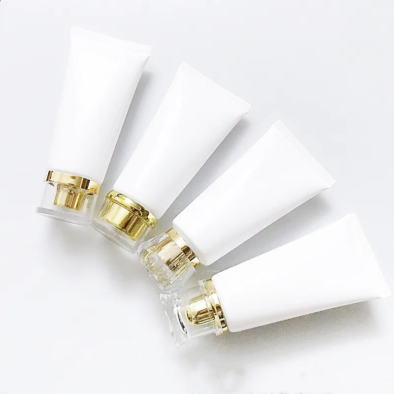 

10/30/50pcs 60ml White Hose Cream Bottles Slap-up Cream Soft Tubes Creamy Make Up Base Containers Cosmetic Refillable Tubes