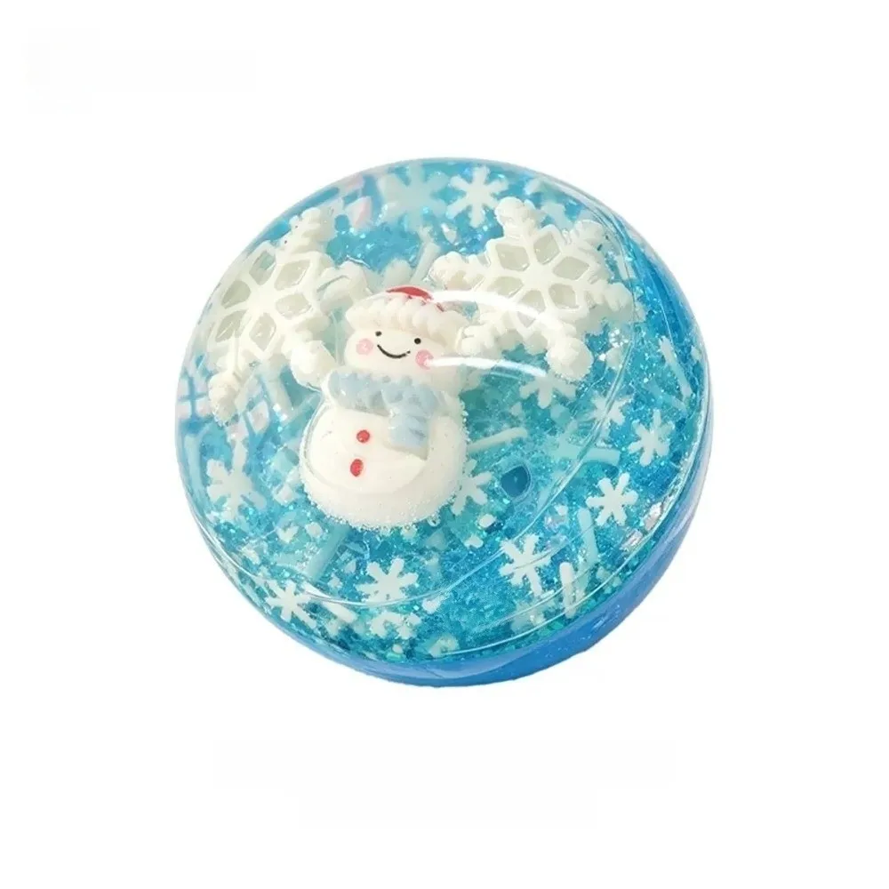Transparent Christmas Squishy Squeeze Ball Xmas Tree Santa Decor Stress Relief Fidget Toy Cute Unique Slow Rebound Toy