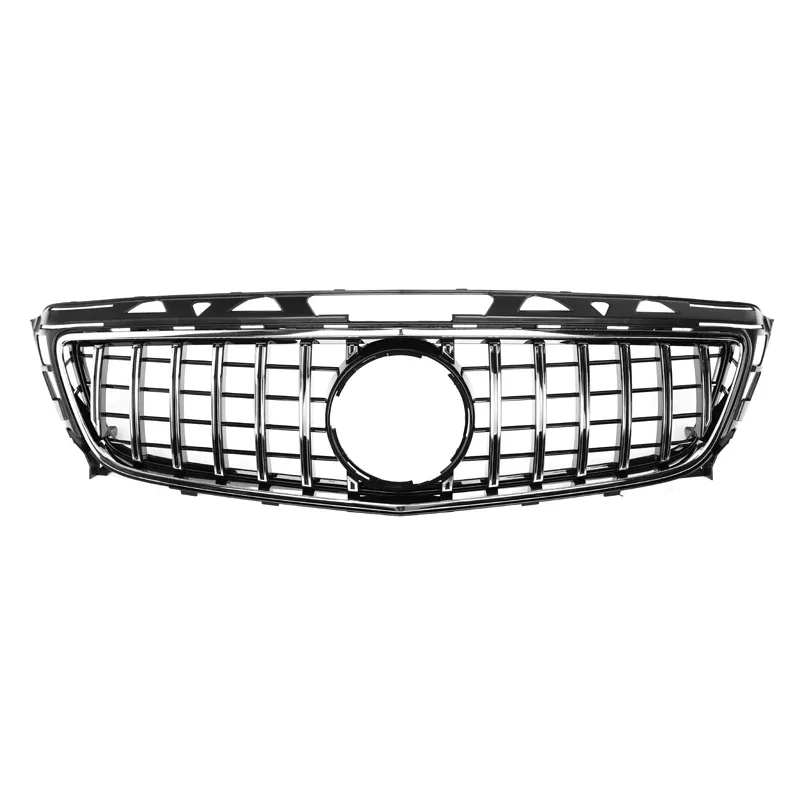 Grill Front Grille For Mercedes Benz CLS Class W218 2012-2014 CLS350 CLS500 GT Style Black/Silver Upper Bumper Hood Mesh Grid