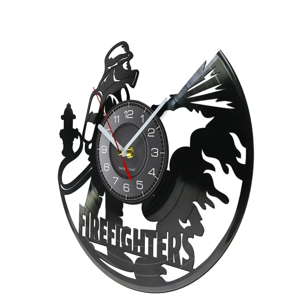 Firefighters At Work Fire Protection Rescue Modern Design Wall Clock for Control Department Fireman Silent Swept Watch Decor