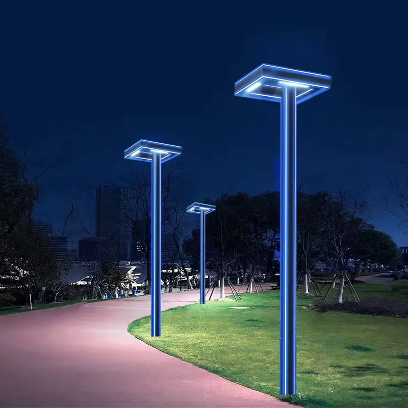 Lampu Tonggak Taman LED Bertenaga Surya Lampu Jalan Tenaga Surya Monokristalin dengan Catu Daya AC