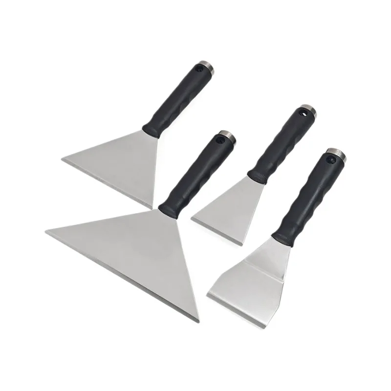 Stainless Steel Putty Knife Sharpened Blade, Extension Rod Compatible, Paint Scraper Glue Stain Wall Cleaning Plastering Too
