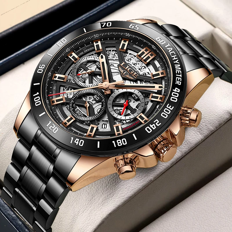 

Мужские наручные часы LIGE 2026: модные, люксовые, кварцевые, с хронографом, водонепроницаемые, для повседневного и спортивного стиля