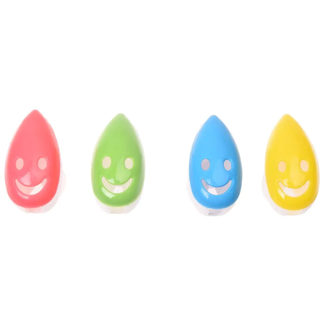 

4 PCS Smile Face Antibacterial Toothbrush Cover Holder with Suction Cup Bath