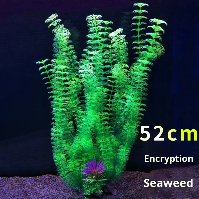 

10pcs Large Fish Tank Landscaping Artificial Aquatic Plants Aquarium Plastic Seaweed Scenery Tall Dense