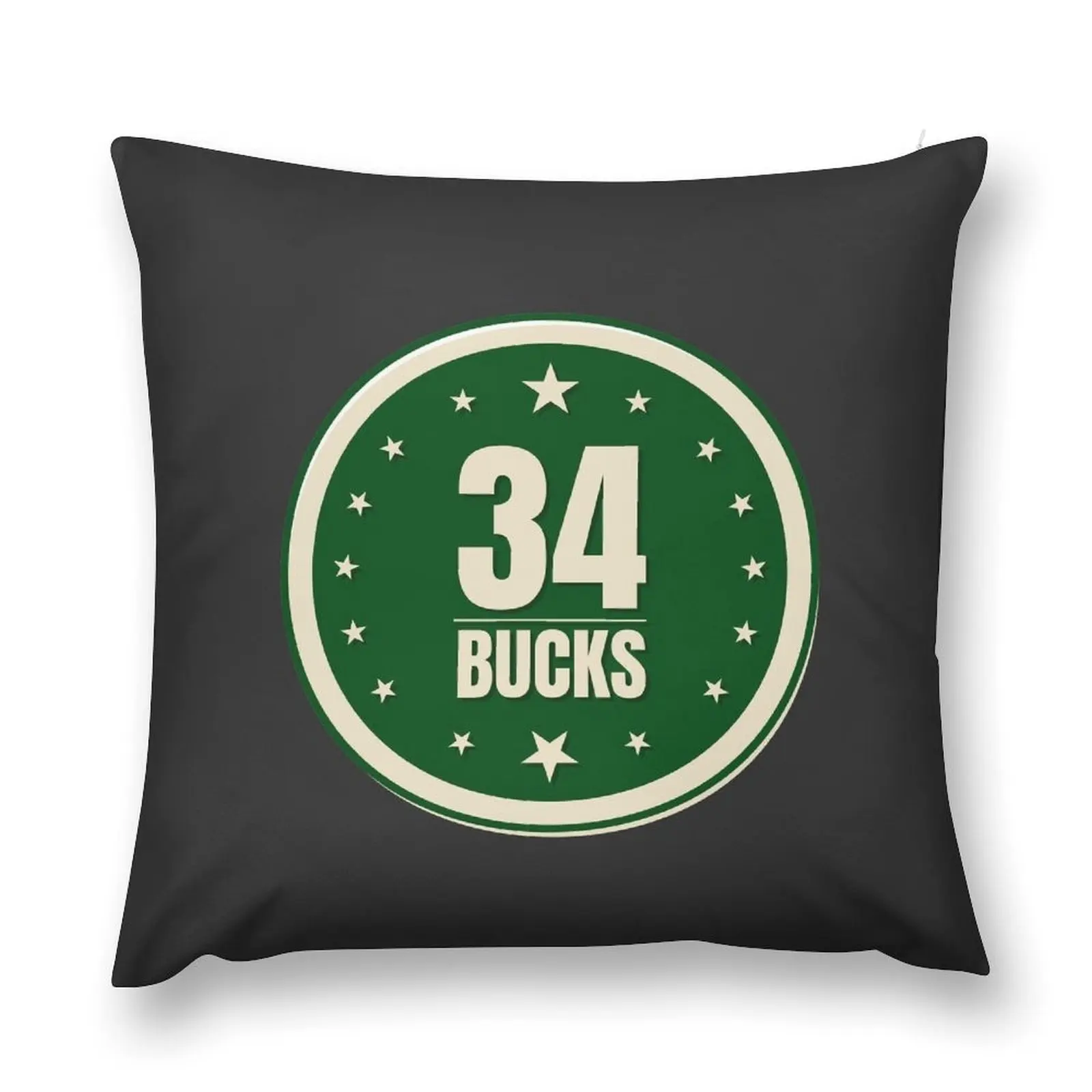 bucks 34 - bucks fans Jersey Throw Pillow christmas supplies Anime pillow