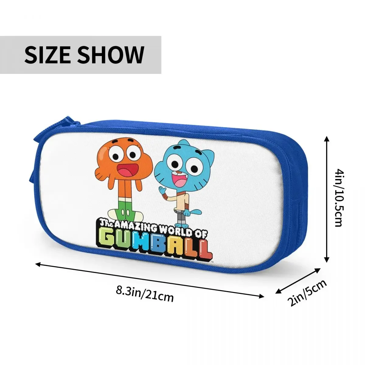 Cute Gumball And Darwin Greet The Fans Pencil Cases Pencil Box Pen Box Large Storage Bags School Supplies Gift Stationery