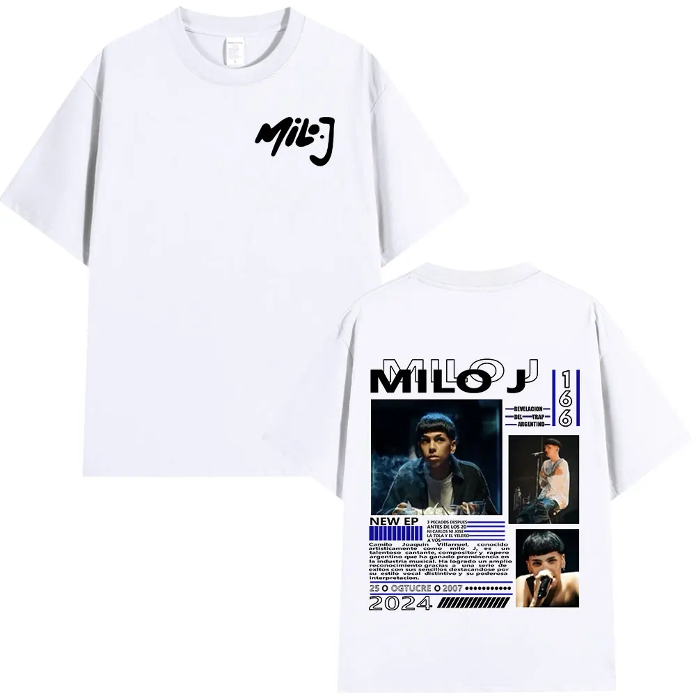 Rapper Milo J 166 Album Merch T Shirts Men Women Clothing Fashion Hip Hop T-shirt Cotton Casual Short Sleeve T-shirts Streetwear