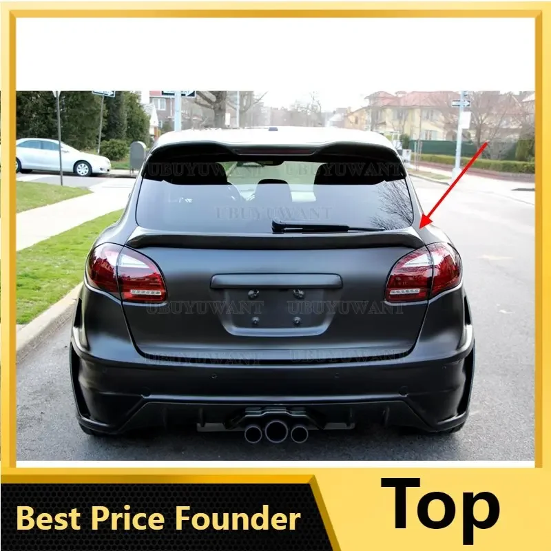 High Quality Carbon Fiber Rear Trunk Middle Spoiler Wing Fits For Porsche Cayenne 958 MK2 92 A 2011 2012 2013 2014