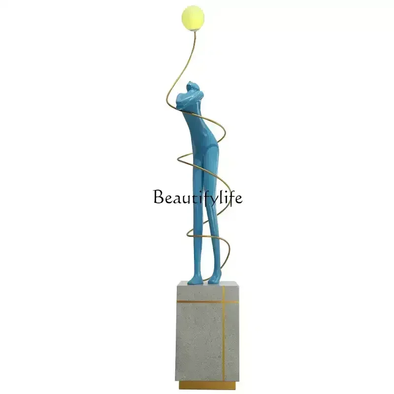 

FG26Abstract figure sculpture hotel art decoration luminous light luxury floor ornament