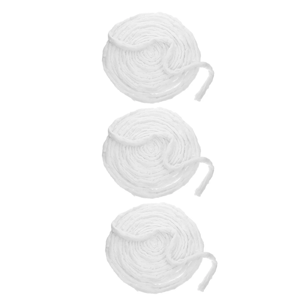 

3pcs Perming Cotton Strips High Absorbency Disposable Beauty Coils For Hair Salon Dyeing Cold Perming Convenient Cotton Rolls