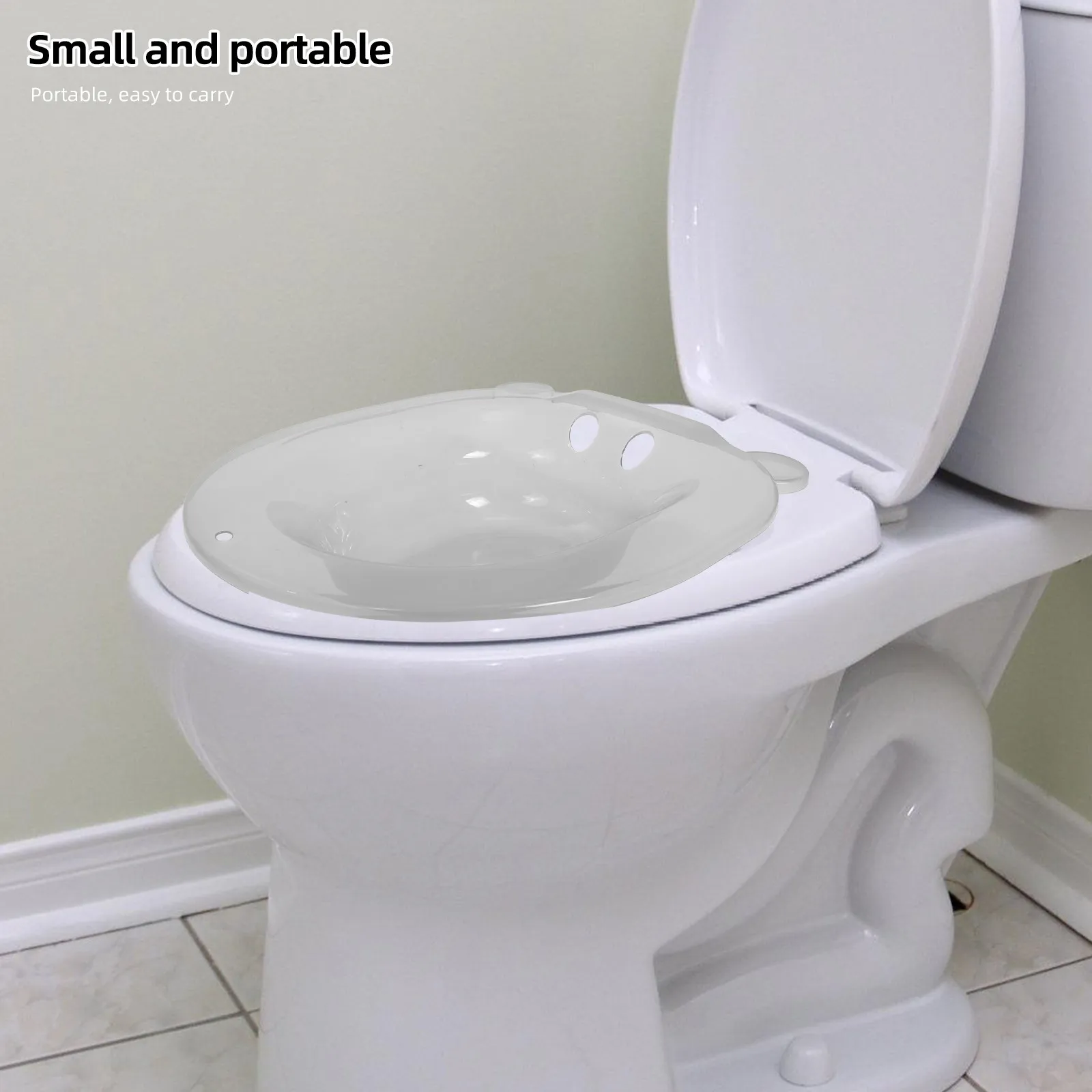Useful Sitz Bath Basin Plastic Thickened Sturdy Sitz Bath for Postpartum Care Toilet Sitting Hemorrhoids Women Elderly Care
