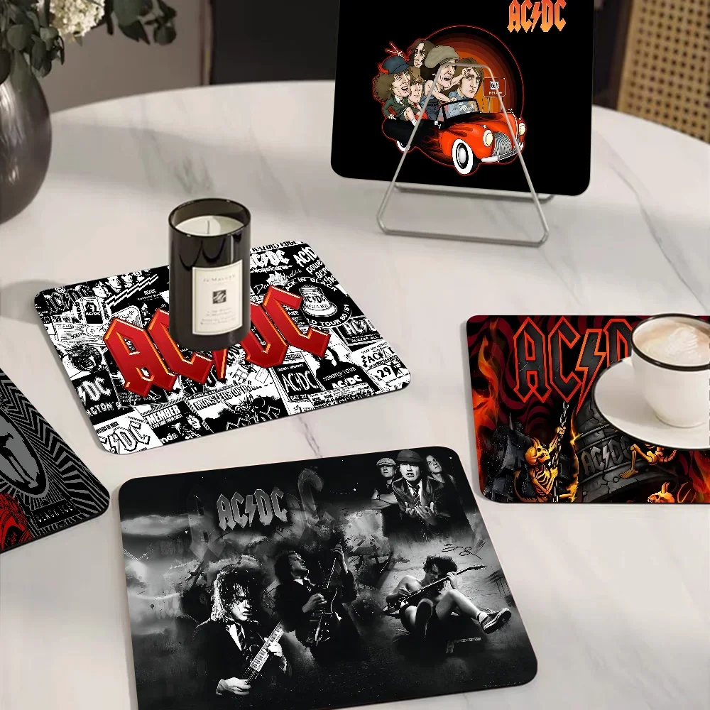 Rock Singer A-AC D-DC Band Absorbent Drain Mat Countertop Dry Mats Printed Coffee Machine Draining Pad Kitchen Table Placemats